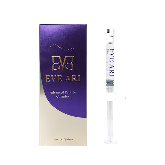 EVE ARI 5-Peptide skin booster 2.5 mL pre-filled syringe and packaging